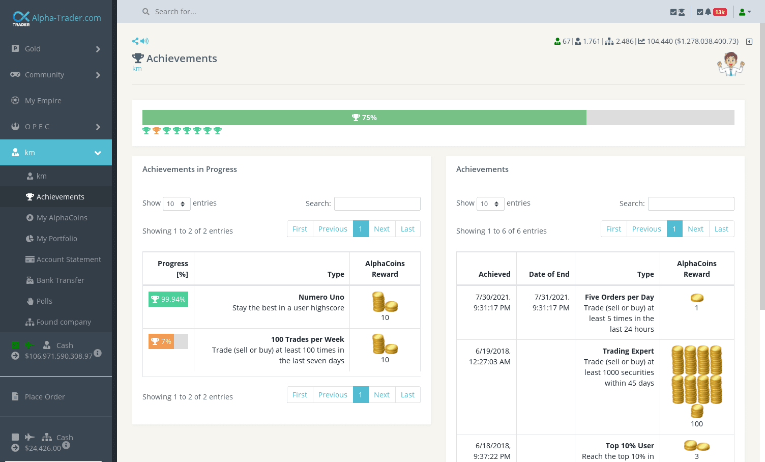 Alpha-Trader.com screenshot 2