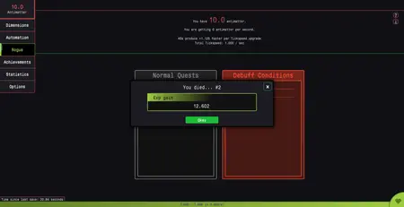 Antimatter Dimensions: Roguelike screenshot 3
