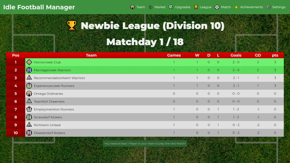 Idle Football Manager screenshot 2