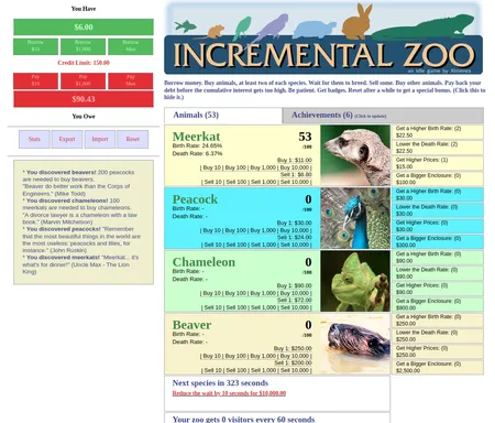 Incremental Zoo screenshot