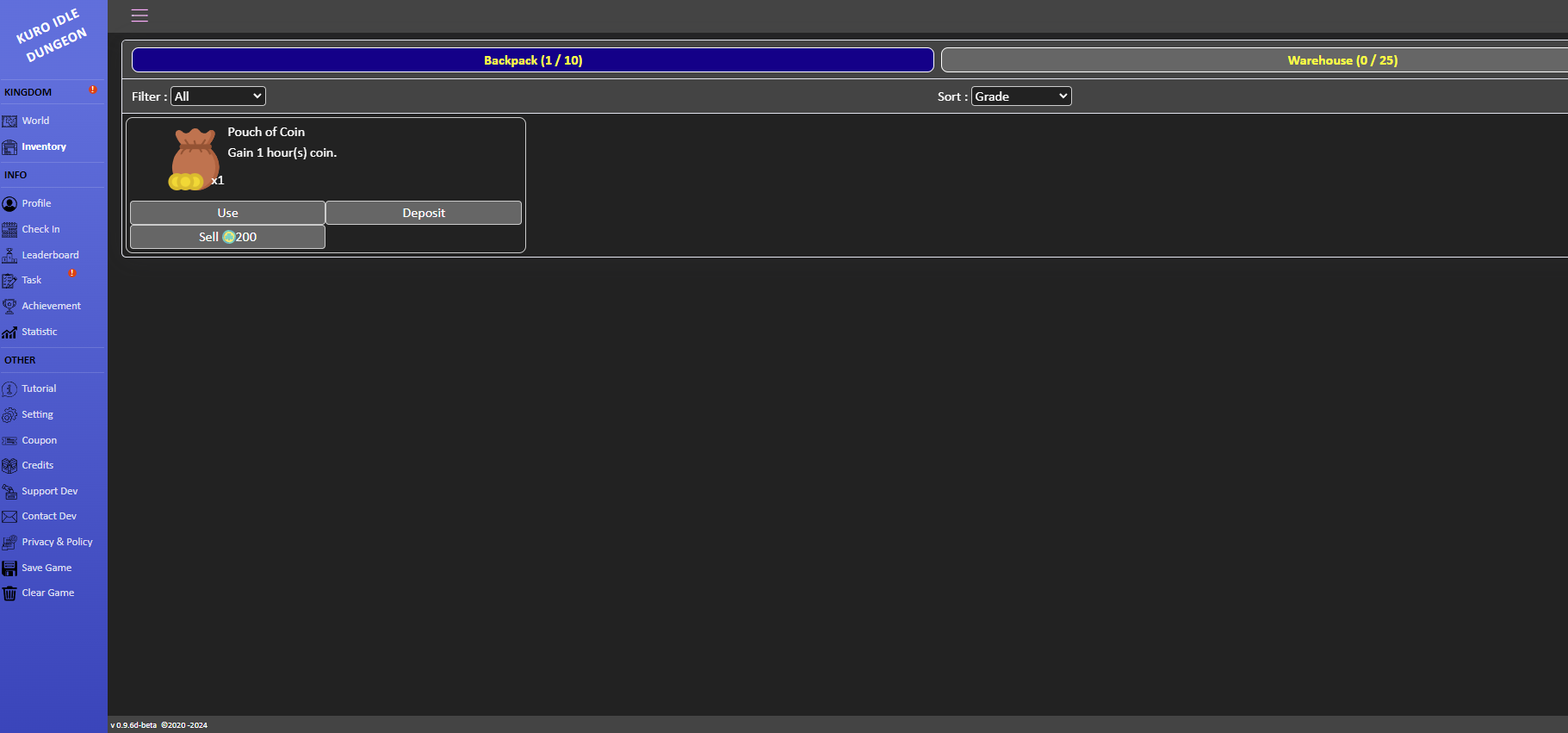 Kuro Idle Dungeon screenshot 2