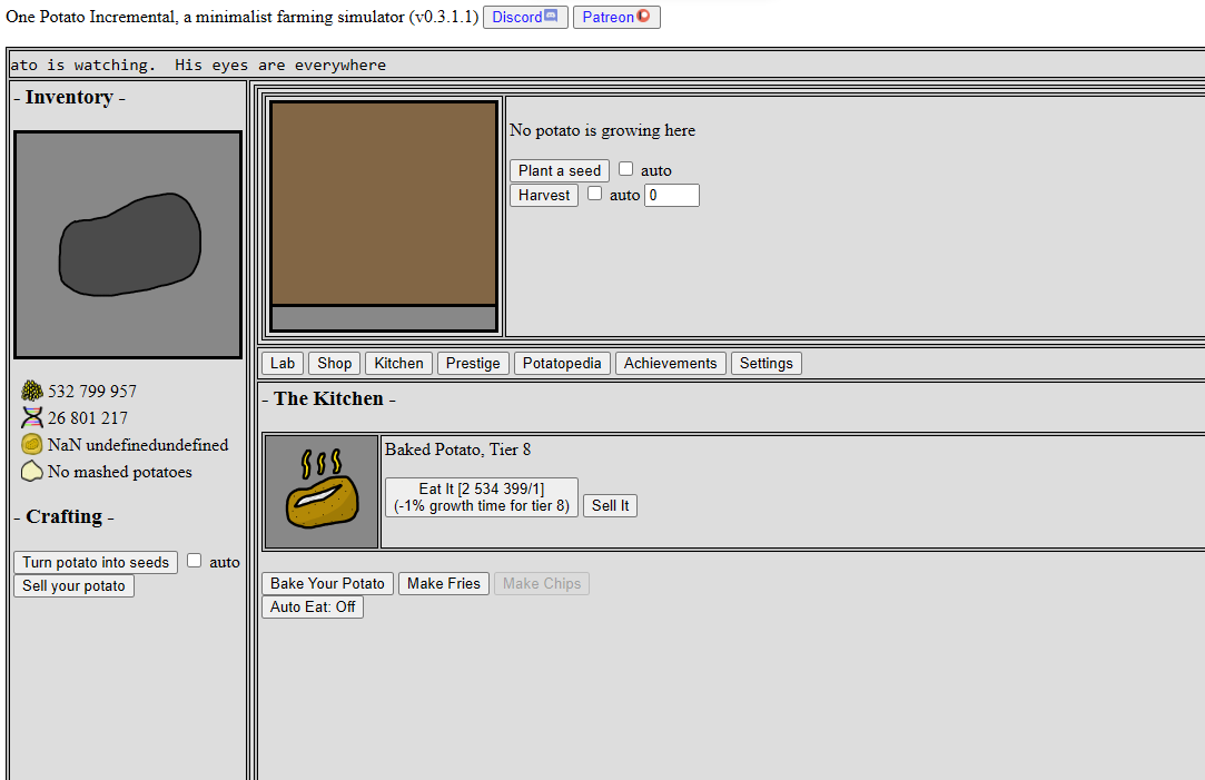 One Potato Incremental screenshot 2