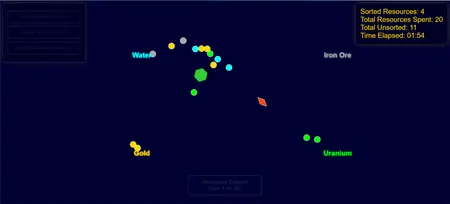Space Mining Sorting Game screenshot